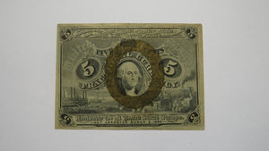 1863 $.05 Second Issue Fractional Currency Obsolete Bank Note Bill 2nd Very Fine