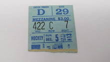 Load image into Gallery viewer, December 5, 1971 New York Rangers Vs. Vancouver Canucks NHL Hockey Ticket Stub