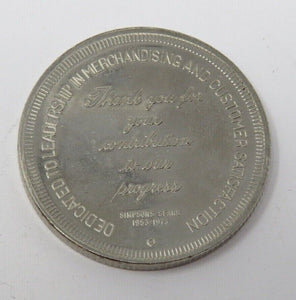 1973 Simpsons-Sears One Billion Dollar Years Commemorative Coin! Customer