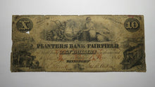 Load image into Gallery viewer, $10 1853 Winnsboro South Carolina SC Obsolete Currency Bank Note Bill Fairfield