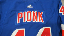 Load image into Gallery viewer, 2017-18 Neal Pionk New York Rangers NHL Debut Game Used Worn Hockey Jersey Jets