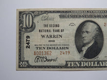 Load image into Gallery viewer, $10 1929 Warren Ohio OH National Currency Bank Note Bill Charter #2479 Very Fine