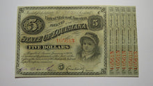 Load image into Gallery viewer, $5 1870&#39;s Baton Rouge Lousiana Obsolete Currency Bank Note! LA Baby Bond UNC
