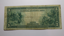 Load image into Gallery viewer, $5 1914 Kansas City Missouri Federal Reserve Large Bank Note Bill! Blue Seal VG+