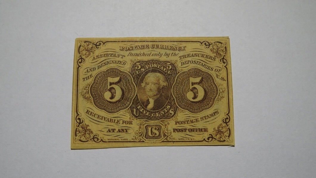1863 $.05 First Issue Fractional Currency Obsolete Bank Note Bill! 1st Iss. VF+
