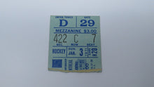 Load image into Gallery viewer, January 3, 1971 New York Rangers Vs. Montreal Canadiens NHL Hockey Ticket Stub