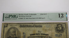 Load image into Gallery viewer, $5 1902 Rocky Ford Colorado CO National Currency Bank Note Bill Ch #9117 F12 PMG