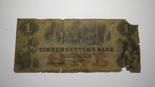 Load image into Gallery viewer, $1 1855 Savannah Georgia GA Obsolete Currency Bank Note Bill! Timber Cutter&#39;s