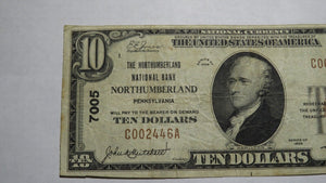 $10 1929 Northumberland Pennsylvania PA National Currency Bank Note Bill #7005