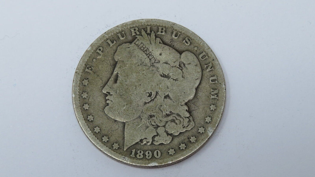 $1 1890-P Morgan Silver Dollar!  90% Circulated US Silver Coin! Tougher Date