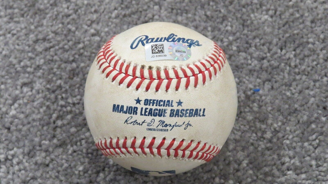 2020 Chance Sisco Baltimore Orioles Game Used Foul Baseball! Michael King Yanks