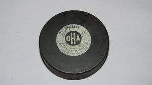 Vintage Oakville Blades Game Used OHA Official Viceroy Hockey Puck Ontario