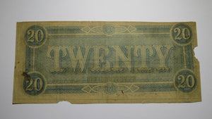 $20 1864 Richmond Virginia VA Confederate Currency Bank Note Bill T67 RARE