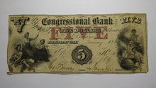 Load image into Gallery viewer, $5 1860 Washington City D.C. Obsolete Currency Bank Note Bill Congressional Bank