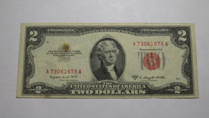 $2 1953-B United States Note Red Seal Legal Tender Note Two Dollar Bank Bill VF+