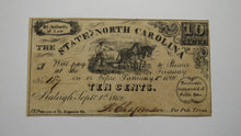 Load image into Gallery viewer, $.10 1862 Raleigh North Carolina Obsolete Currency Bank Note Bill Fractional! VF