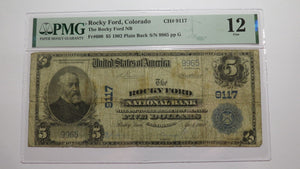$5 1902 Rocky Ford Colorado CO National Currency Bank Note Bill Ch #9117 F12 PMG