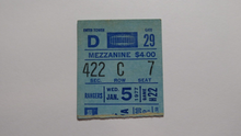 Load image into Gallery viewer, January 5, 1977 New York Rangers Vs. Philadelphia Flyers NHL Hockey Ticket Stub