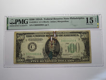 Load image into Gallery viewer, $500 1934-A Federal Reserve Light Green Bank Note Bill FR. 2202-C PMG Currency
