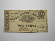 Load image into Gallery viewer, $.10 1862 Raleigh North Carolina Obsolete Currency Bank Note Bill NC State UNC