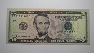 4 $1-$5-$5-$20 Matching Consecutive Serial Numbers Federal Reserve Bank Notes