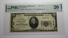 Load image into Gallery viewer, $20 1929 Rochester Minnesota MN National Currency Bank Note Bill #579 VF20 PMG