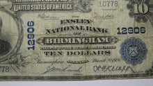 Load image into Gallery viewer, $10 1902 Birmingham Alabama AL National Currency Bank Note Bill! Ch. #12906 RARE