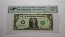 Load image into Gallery viewer, $1 2017A Near Solid Serial Number Federal Reserve Bank Note Bill UNC67 PMG 44444