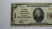 Load image into Gallery viewer, $20 1929 Trinidad Colorado CO National Currency Bank Note Bill Ch. #3450 FINE!