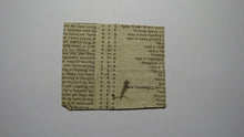 Load image into Gallery viewer, 1760 Five Shillings North Carolina NC Colonial Currency Bank Note Bill 5s