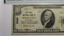 Load image into Gallery viewer, $10 1929 Ocean City New Jersey National Currency Bank Note Bill Ch. #6060 VF25!