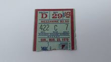 Load image into Gallery viewer, March 22, 1970 New York Rangers Vs. Toronto Maple Leafs NHL Hockey Ticket Stub