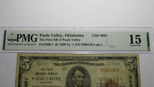 Load image into Gallery viewer, $5 1929 Pauls Valley Oklahoma OK National Currency Bank Note Bill Ch #5091 F15