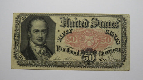1875 $.50 Fifth Issue Fractional Currency Obsolete Bank Note Bill 5th RARE VF+
