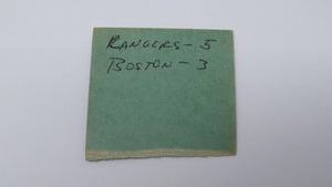 December 10, 1969 New York Rangers Vs. Boston Bruins Hockey Ticket Stub Orr Goal