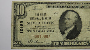 $10 1929 Silver Creek New York NY National Currency Bank Note Bill #10159 FINE