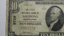 Load image into Gallery viewer, $10 1929 Natrona Pennsylvania PA National Currency Bank Note Bill Ch. #5729 Fine