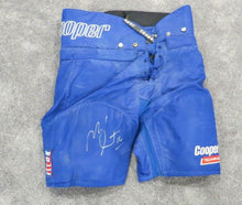 Load image into Gallery viewer, Michel Goulet Quebec Nordiques Game Used Worn Cooper Hockey Pants Signed
