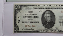 Load image into Gallery viewer, $20 1929 Taylorville Illinois IL National Currency Bank Note Bill Ch #5410 UNC63