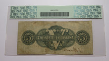 Load image into Gallery viewer, $5 1862 Baton Rouge Louisiana LA Obsolete Currency Bank Note Bill! PCGS F15