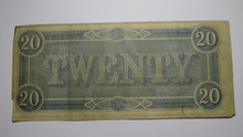 Load image into Gallery viewer, $20 1864 Richmond Virginia VA Confederate Currency Bank Note Bill T67 RARE FINE