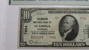 $10 1929 Alamosa Colorado CO National Currency Bank Note Bill Ch. #7904 VF25 PMG