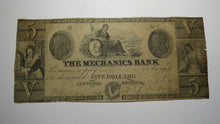 Load image into Gallery viewer, $5 1856 Augusta Georgia GA Obsolete Currency Bank Note Bill! The Mechanics Bank