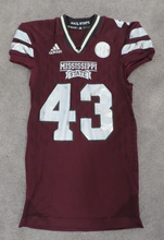 Load image into Gallery viewer, 2017 Fletcher Adams Mississippi State Game Used Worn Football Jersey Alabama St.