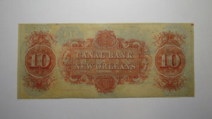 $10 18__ New Orleans Louisiana Obsolete Currency Bank Note Remainder Bill Canal