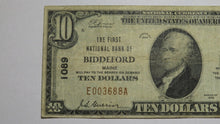 Load image into Gallery viewer, $10 1929 Biddeford Maine ME National Currency Bank Note Bill Charter #1089 FINE+