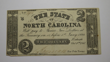 Load image into Gallery viewer, $2 1861 Raleigh North Carolina NC Obsolete Currency Bank Note Bill State of NC!