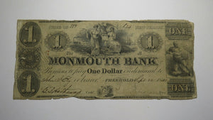 $1 1841 Freehold New Jersey NJ Obsolete Currency Bank Note Bill Monmouth Bank!