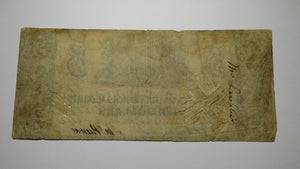 $5 1841 Bristol Pennsylvania PA Obsolete Currency Bank Note Bill! Bucks County