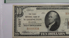 Load image into Gallery viewer, $10 1929 Washington Oklahoma OK National Currency Bank Note Bill #10277 VF25 PMG